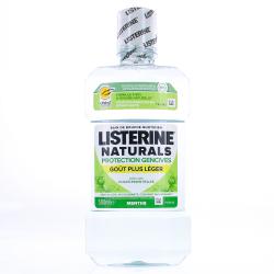 LISTERINE Naturals Bain de bouche protection gencives gout plus léger menthe 500ml