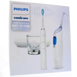 PHILIPS Sonicare Brosse à dent 9000 Diamondclean + Airfloss ultra Blanc HX8494 blanc
