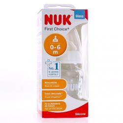 NUK First Choice - Biberon verre 1er âge 0-6mois 120ml