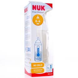 NUK First Choice+ - Biberon 1er âge 0-6mois 300ml blanc