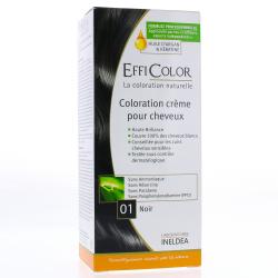 INELDEA Efficolor - Coloration crème pour cheveux n°01 Noir 