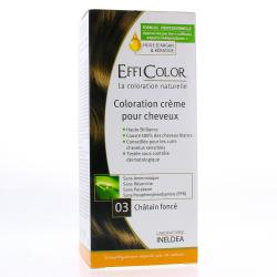 INELDEA Efficolor - Coloration crème pour cheveux n°03 Châtain foncé