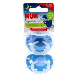 NUK Starlight Jour/nuit - Sucettes 18-36mois x2