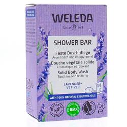 WELEDA Shower bar - Douche végétale solide lavande vetiver bio 75g