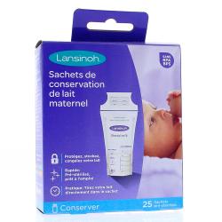 LANSINOH Sachets de conservation de lait maternel 25 sachets