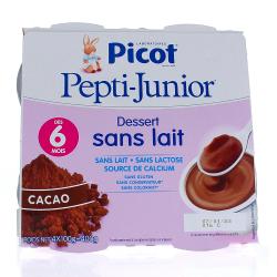 PICOT Pepti-Junior Crème dessert sans lait saveur chocolat 4x100g