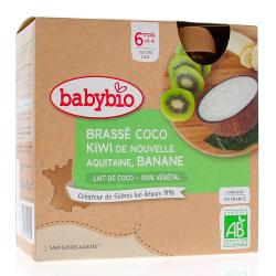 BABYBIO Brassé coco kiwi banane bio +6mois 4x85g