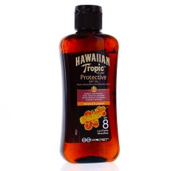 HAWAIIAN TROPIC Huile sèche protectrice SPF8 Flacon 100ml