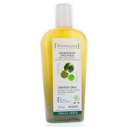 DERMACLAY Argile verte - Shampooing cheveux gras bio 250ml