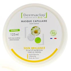 DERMACLAY Masque capillaire soin brillance bio 125ml