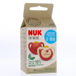 NUK For nature Sucettes vertes x2 6-18 mois terracota