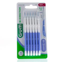 GUM n°2114 Brossettes interdentaires proxabrush bi direction x6 0.6mm