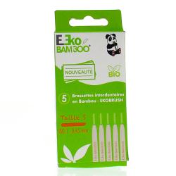 EKO BAMBOO Brossettes interdentaires en bambou taille s 0.45mm