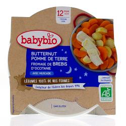 BABYBIO Repas du Soir - Petit plat Marmite de potager, Butternut dès 12 mois 230g