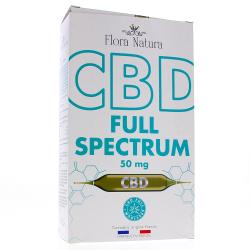 FLORA NATURA CBD Full Spectrum x20 ampoules de 15ml 50mg