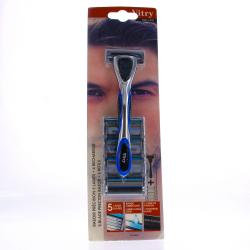 VITRY Men Care - Rasoir homme 5 lames 1 rasoir + 4 recharges