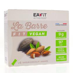 EA-FIT  Fit Vegan - Barre protéiné saveur chocolat amende x6