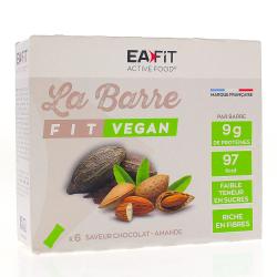 EA-FIT Fit Vegan - Barre protéiné saveur chocolat amende x6