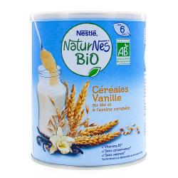 NESTLE Naturenes Bio Céréales saveur vanille +6mois 240g