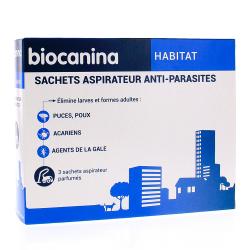 BIOCANINA Habitat Sachets aspirateurs anti-parasites x3