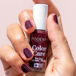 PODERM Color care - Vernis à ongles soin rouge noir n°437