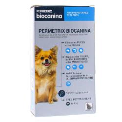 BIOCANINA Permetrix antiparasitaires très petits chiens x3 pipettes de 0.4ml