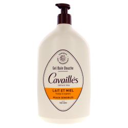 CAVAILLES Gel bain douche Lait et miel 1l