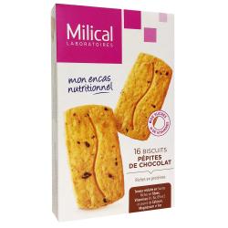MILICAL Biscuits hyperprotéinés aux pépites de chocolat x 16