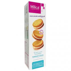 MILICAL Biscuits diététiques hyperprotéinés goût coco x 12