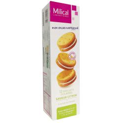 MILICAL Biscuits diététiques hyperprotéinés goût citron x 12
