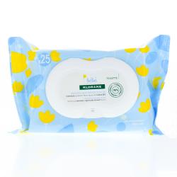 KLORANE Bébé lingettes nettoyantes douces petit modèle (25 lingettes)