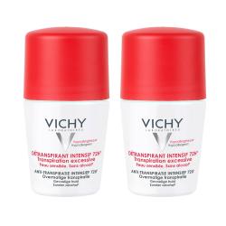VICHY Détranspirant intensif 72h transpiration exessive lot de 2 roll'ons x 50ml