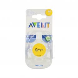 AVENT Tétine silicone débit nouveau né 0 mois et plus lot de 2