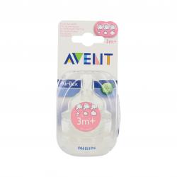 AVENT Tétine silicone débit variable 3 mois et plus lot de 2