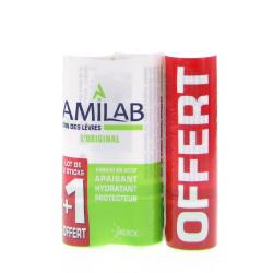 AMILAB Baume lèvres lot de 3 sticks 3.6ml dont un offert