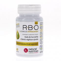 NATURAL NUTRITION R.B.O huile de son de riz pot de 60 capsules