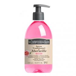 LE COMPTOIR DU BAIN Savon liquide de marseille rose flacon 500ml