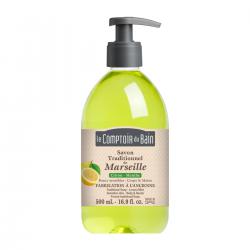 LE COMPTOIR DU BAIN Savon liquide de marseille citron menthe flacon 500ml