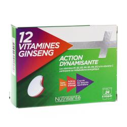 NUTRISANTE Comprimés à croquer 12 vitamines + ginseng 24 comprimés