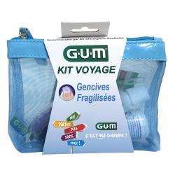 GUM Kit voyage gencives fragilisées trousse 4 produits