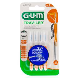 GUM Travler brossettes interdentaires n°1412 - 0.9mm x 4