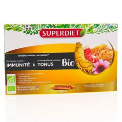 SUPER DIET Ginseng gelée royale prémium bio 20 ampoules