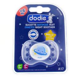 DODIE Sucette à l'unité +6 mois anatomique nuit silicone REF A17