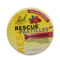 BACH Rescue fleurs de bach pastilles cranberry boîte de 50g