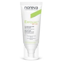 NOREVA Exfoliac fluide solaire matifiant SPF50+ tube 40ml