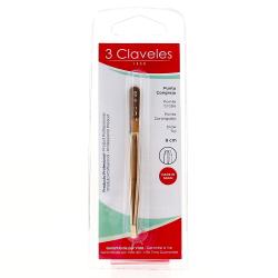 3 CLAVELES Pince à épiler crabe dorée grand modèle 9 cm