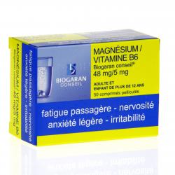 BIOGARAN Magnésium / vitamine b6 48mg / 5mg boîte de 50 comprimés