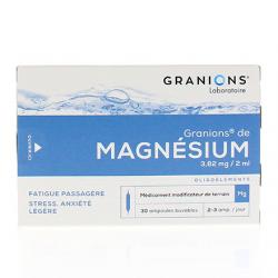 GRANIONS de Magnésium 3,82 mg/2 ml boîte de 30 ampoules