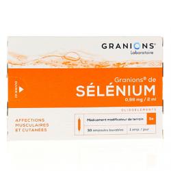GRANIONS de Selenium 0,96 mg/2 ml boîte de 30 ampoules