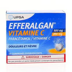 Efferalgan vitamine C 500mg/200mg 2 boîtes de 8 comprimés